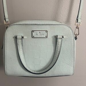 Kate Spade Chic Croc-Embossed Crossbody Bag in Light Blue